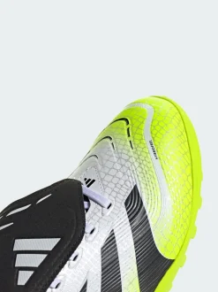 adidas White Predator League Fold-Over Tongue Turf Boots
