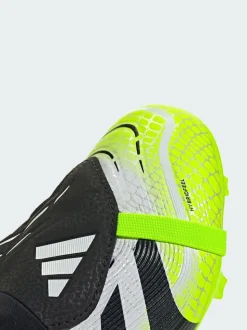 adidas White Predator League Fold Over Tongue Firm Multi-Ground Boots