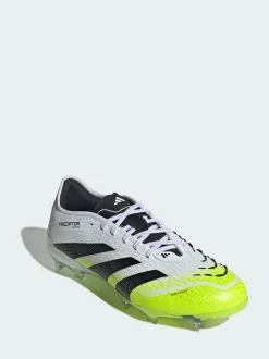 adidas White Predator Pro Firm Ground Boots