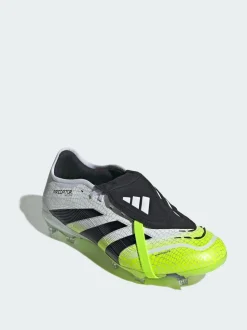 adidas White Predator Pro Fold-Over Tongue Firm Ground Boots