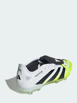 adidas White Predator Pro Fold-Over Tongue Firm Ground Boots