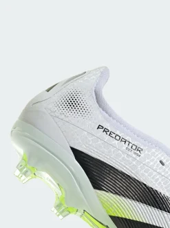 adidas White Predator Pro Fold-Over Tongue Firm Ground Boots