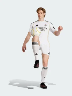 adidas White Real Madrid 25/26 Home Shorts