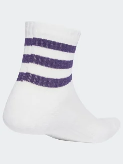 adidas White 3-Stripes Cushioned Sportswear Low Cut Socks 3 Pack
