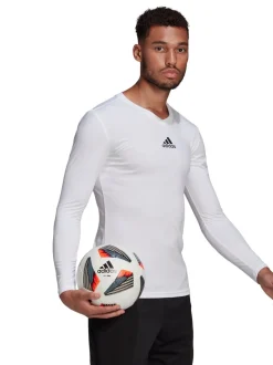 adidas White Teamwear Base Layer Long Sleeve Top