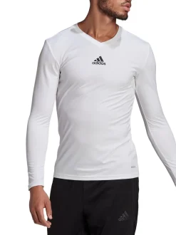 adidas White Teamwear Base Layer Long Sleeve Top
