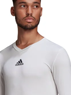 adidas White Teamwear Base Layer Long Sleeve Top