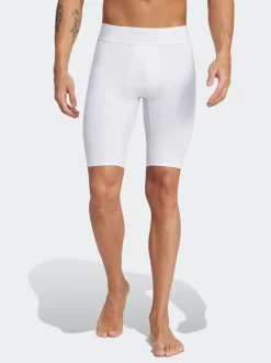 adidas White Techfit Short Base Layers