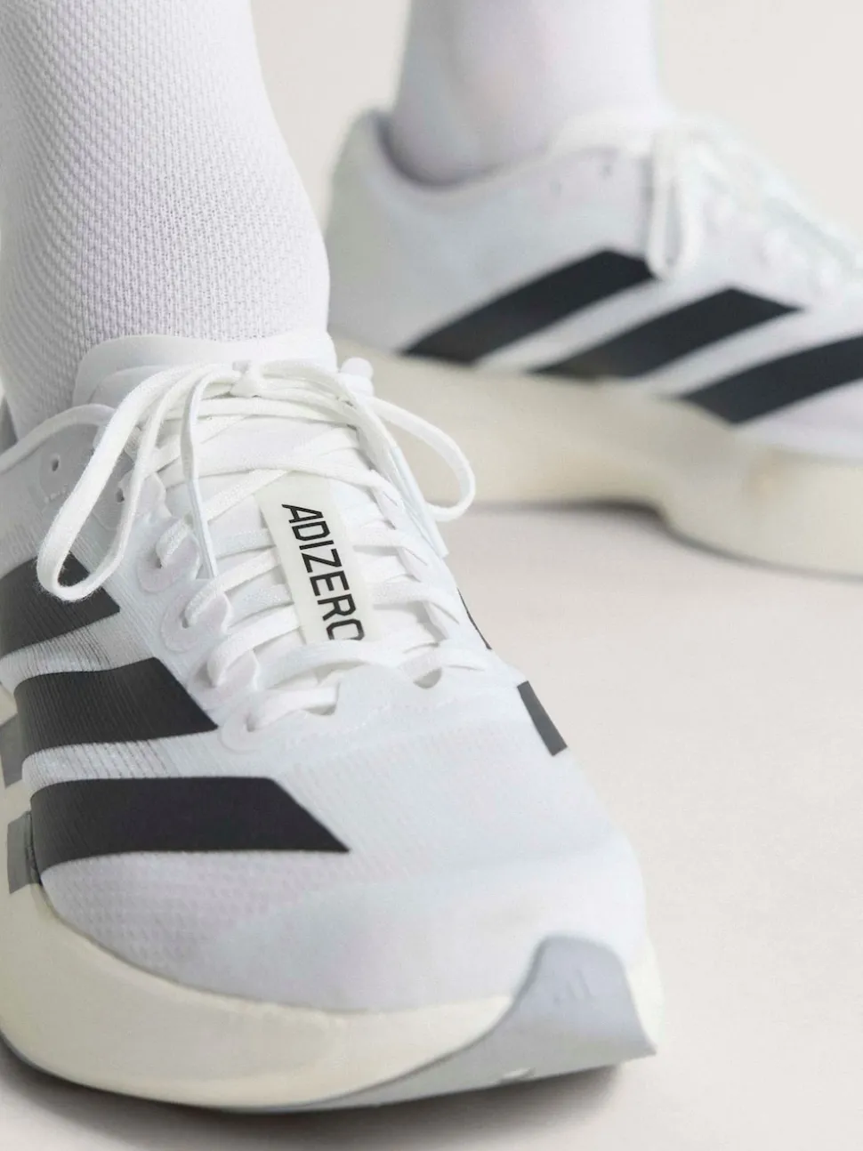 adidas White/Black Adizero EVO SL Trainers