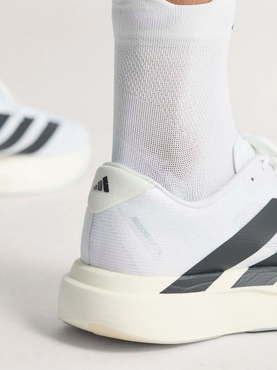 adidas White/Black Adizero EVO SL Trainers