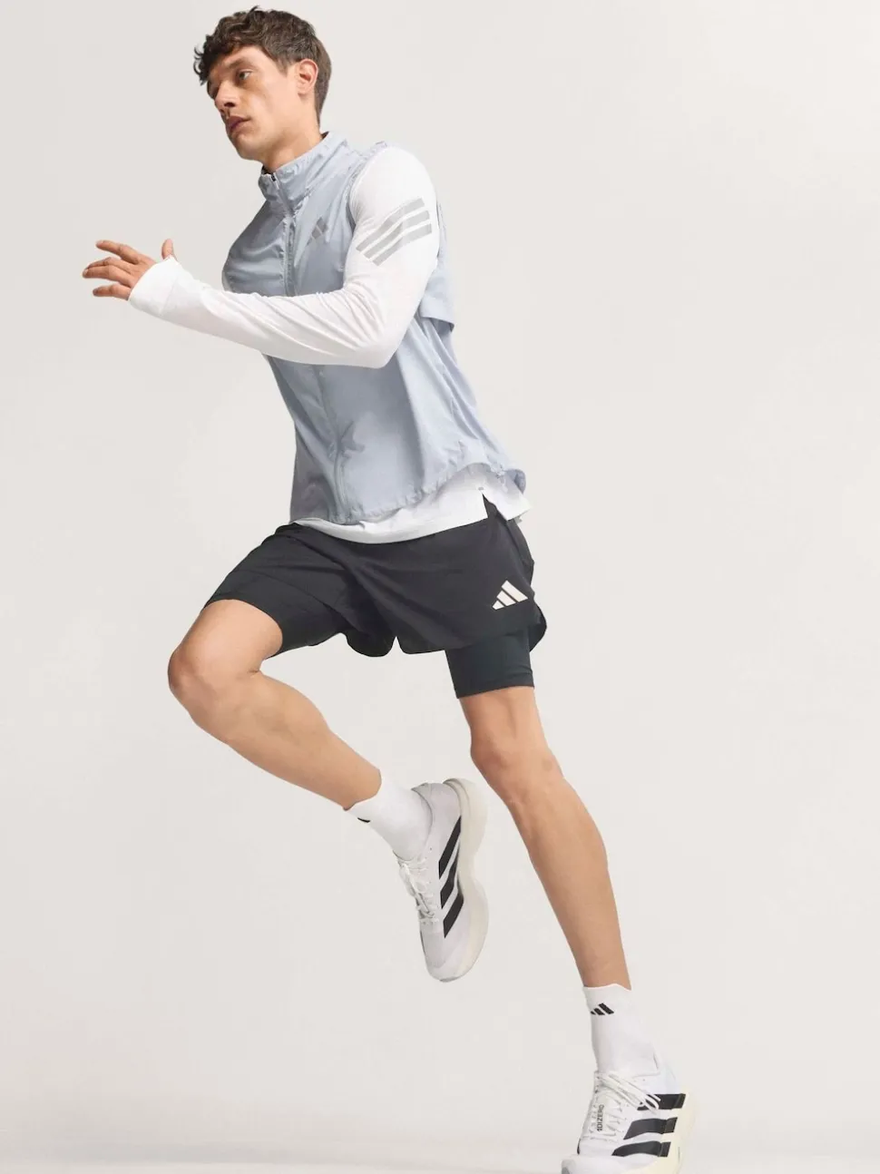 adidas White/Black Adizero EVO SL Trainers
