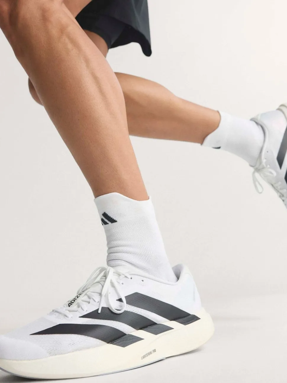 adidas White/Black Adizero EVO SL Trainers