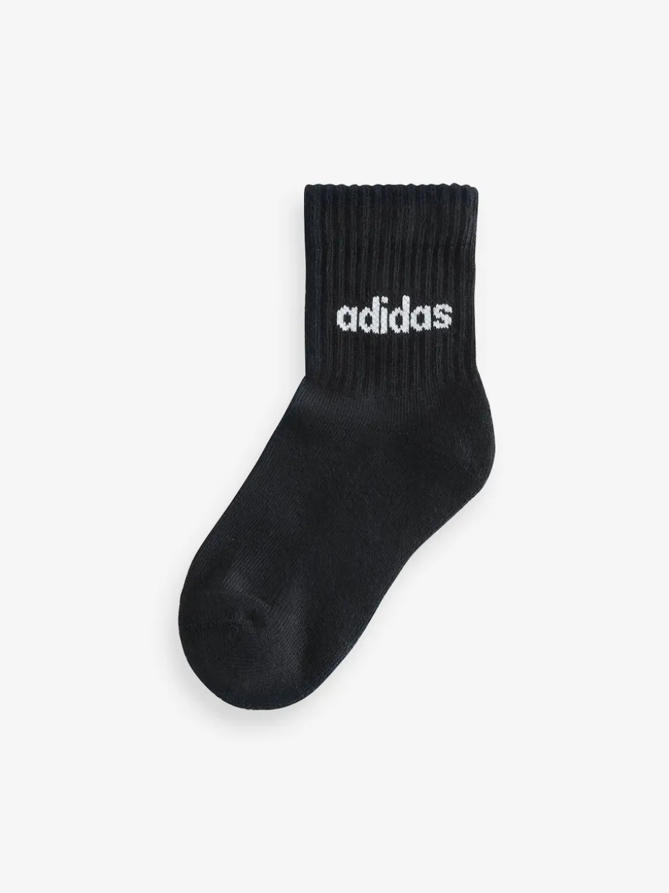 adidas White/Black Linear Crew Socks 10 Pack