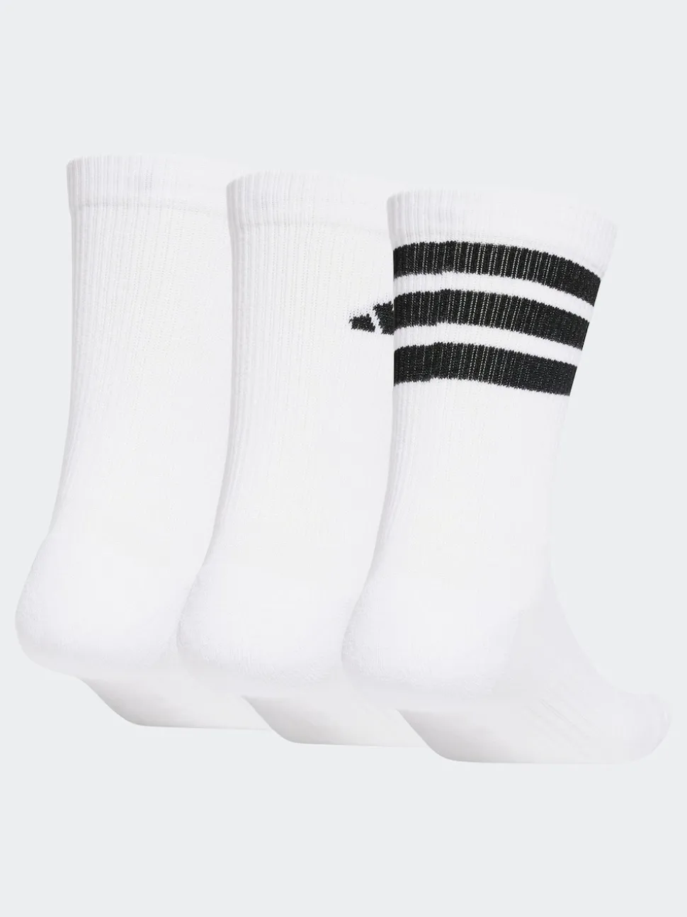adidas White/Black Logo Socks 3 Pack