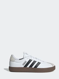 adidas White/Black VL Court Trainers