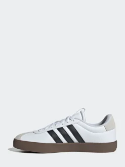 adidas White/Black VL Court Trainers
