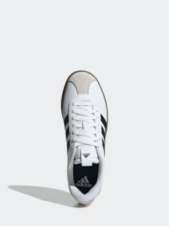 adidas White/Black VL Court Trainers