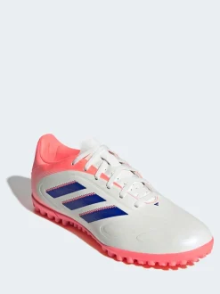 adidas White/Blue Adult Copa Pure 3 Club Turf Boots