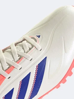 adidas White/Blue Adult Copa Pure 3 Club Turf Boots