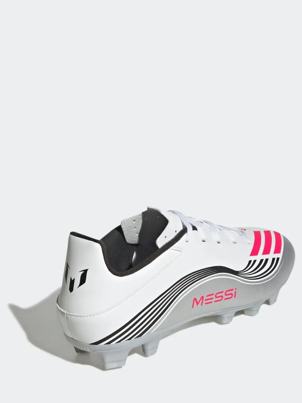 adidas White/Blue Adult F50 Messi Club Firm Ground Boots