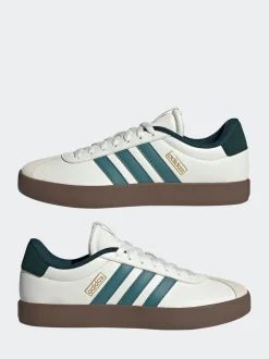 adidas White/Green VL Court Trainers