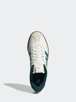 adidas White/Green VL Court Trainers