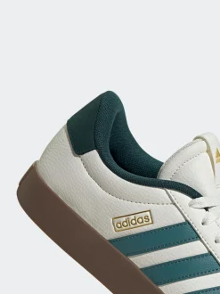 adidas White/Green VL Court Trainers