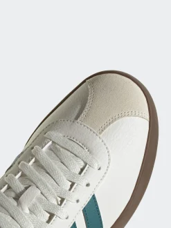 adidas White/Green VL Court Trainers