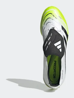 adidas White/Lemon Adult Predator League Fold-Over Tongue Turf Boots