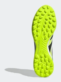 adidas White/Lemon Adult Predator League Fold-Over Tongue Turf Boots
