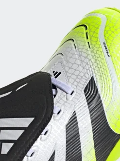 adidas White/Lemon Adult Predator League Fold-Over Tongue Turf Boots