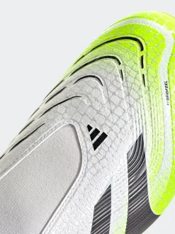adidas White/Lemon Adult Predator League Laceless Firm/Multi Ground Boots