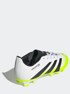 adidas White/Lemon Kids Predator Club Firm/Multi-Ground Boots