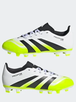adidas White/Lemon Kids Predator Club Firm/Multi-Ground Boots