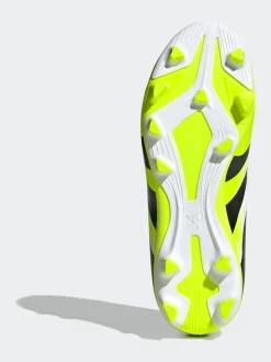 adidas White/Lemon Kids Predator Club Firm/Multi-Ground Boots