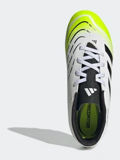 adidas White/Lemon Kids Predator Club Firm/Multi-Ground Boots