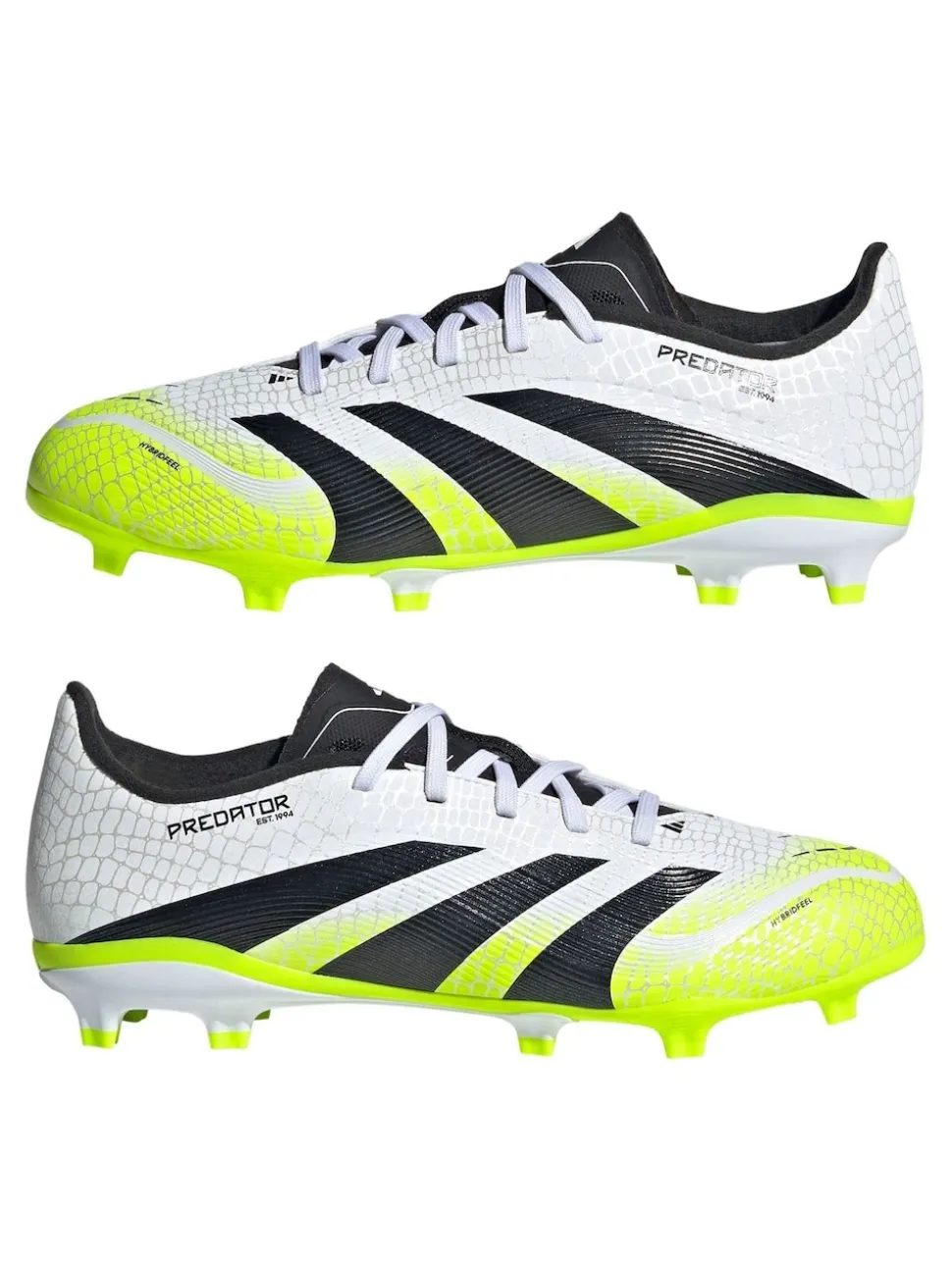 adidas White/Lemon Kids Predator League Firm/Multi Ground Boots