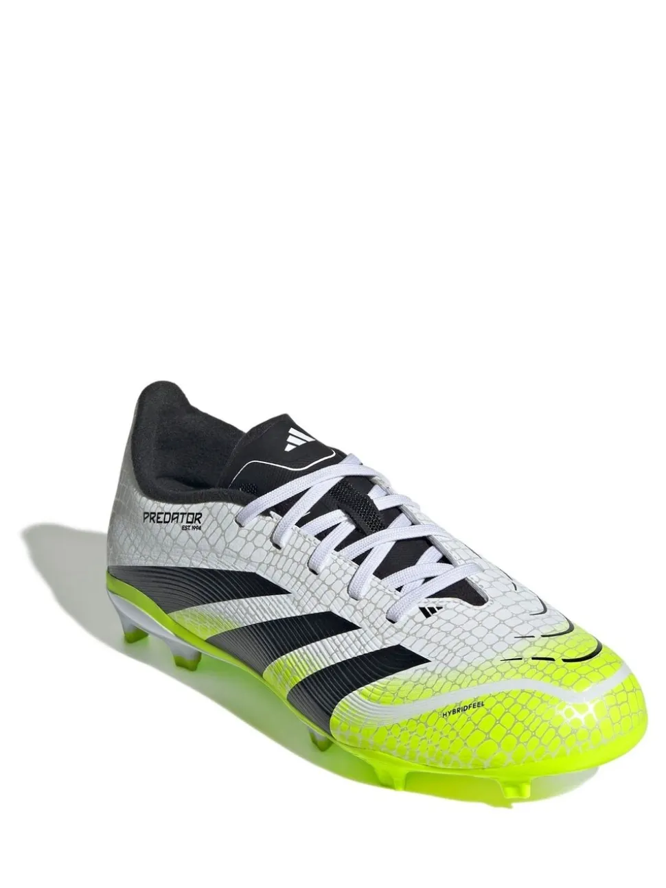 adidas White/Lemon Kids Predator League Firm/Multi Ground Boots