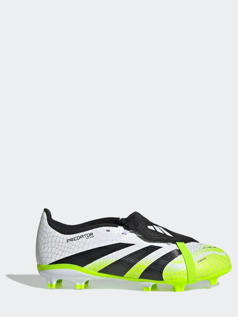 adidas White/Lemon Kids Predator League Fold-Over Tongue Firm/Multi Ground Boots