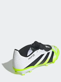 adidas White/Lemon Kids Predator League Fold-Over Tongue Firm/Multi Ground Boots