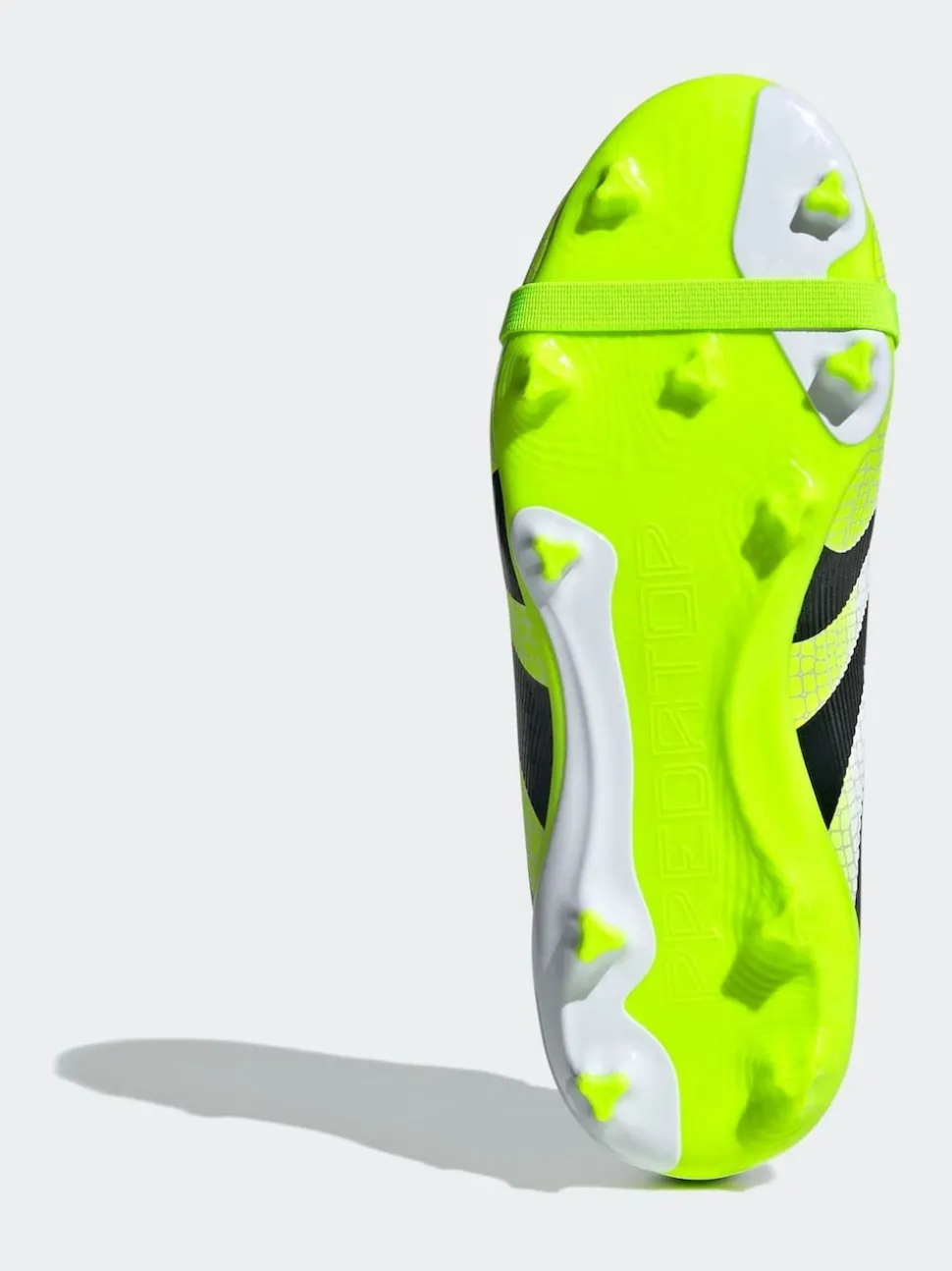 adidas White/Lemon Kids Predator League Fold-Over Tongue Firm/Multi Ground Boots