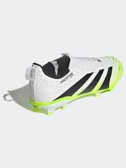 adidas White/Lemon Kids Predator League Laceless Firm/Multi Ground Boots