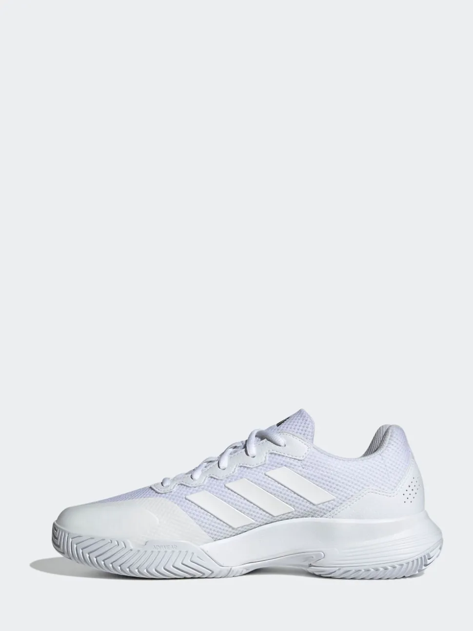 adidas White/Silver Gamecourt Tennis Trainers