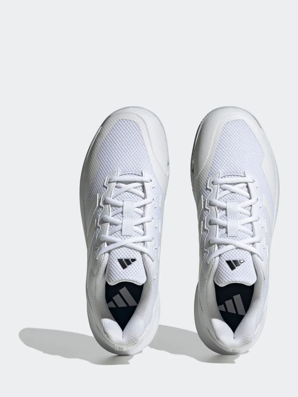 adidas White/Silver Gamecourt Tennis Trainers