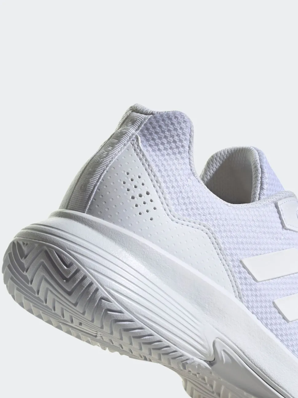 adidas White/Silver Gamecourt Tennis Trainers