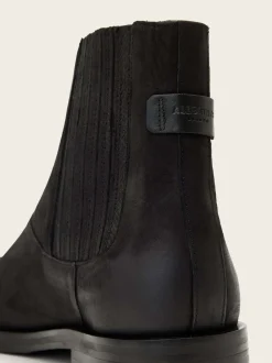 AllSaints Black Bloom Chelsea Boots
