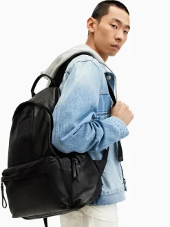 AllSaints Black Carabiner Backpack