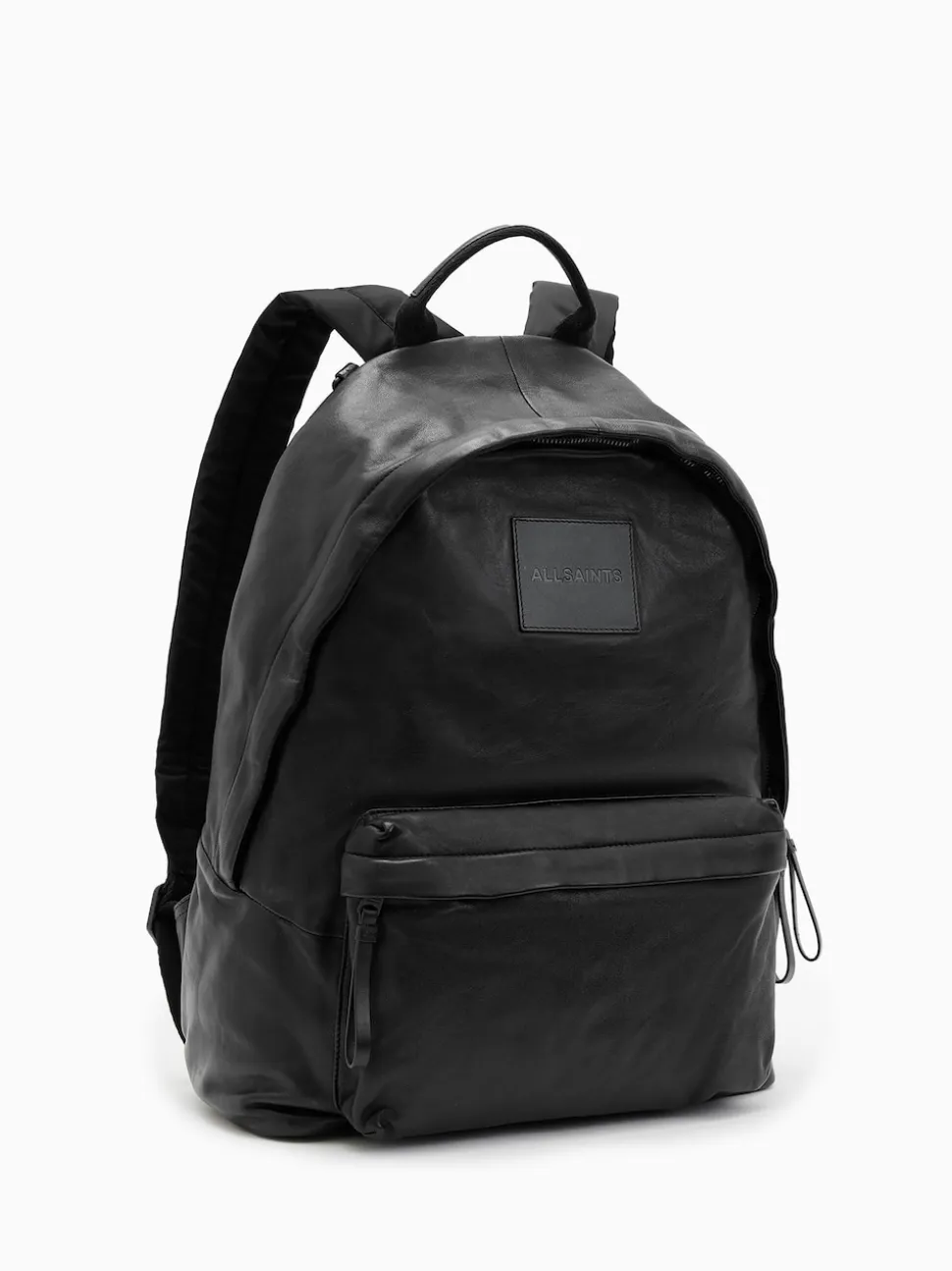 AllSaints Black Carabiner Backpack