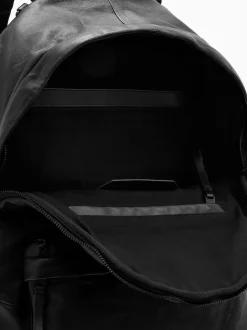 AllSaints Black Carabiner Backpack
