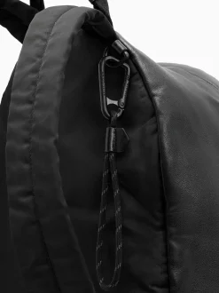 AllSaints Black Carabiner Backpack